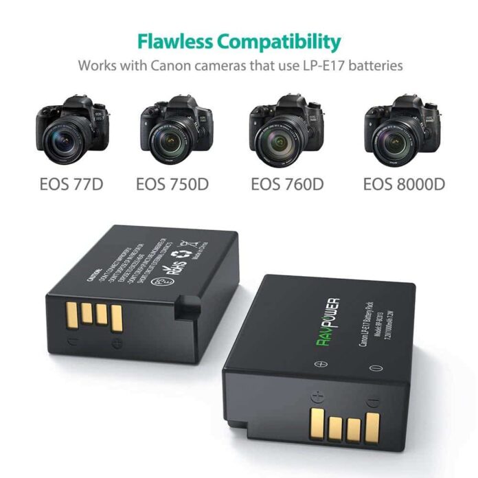 Bộ pin sạc RavPower RP-BC013 cho Canon LP-E17