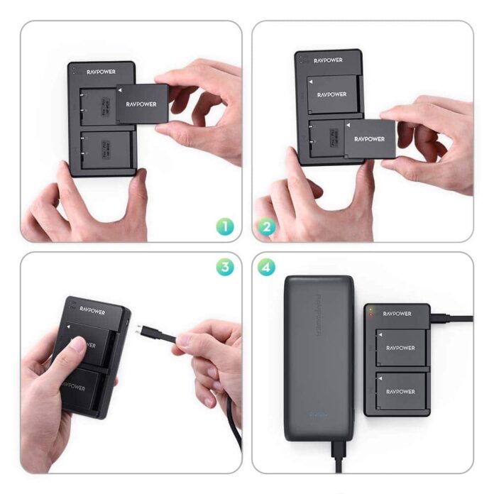 Bộ pin sạc Ravpower RP-BC023 cho Fujifilm NP-W126s