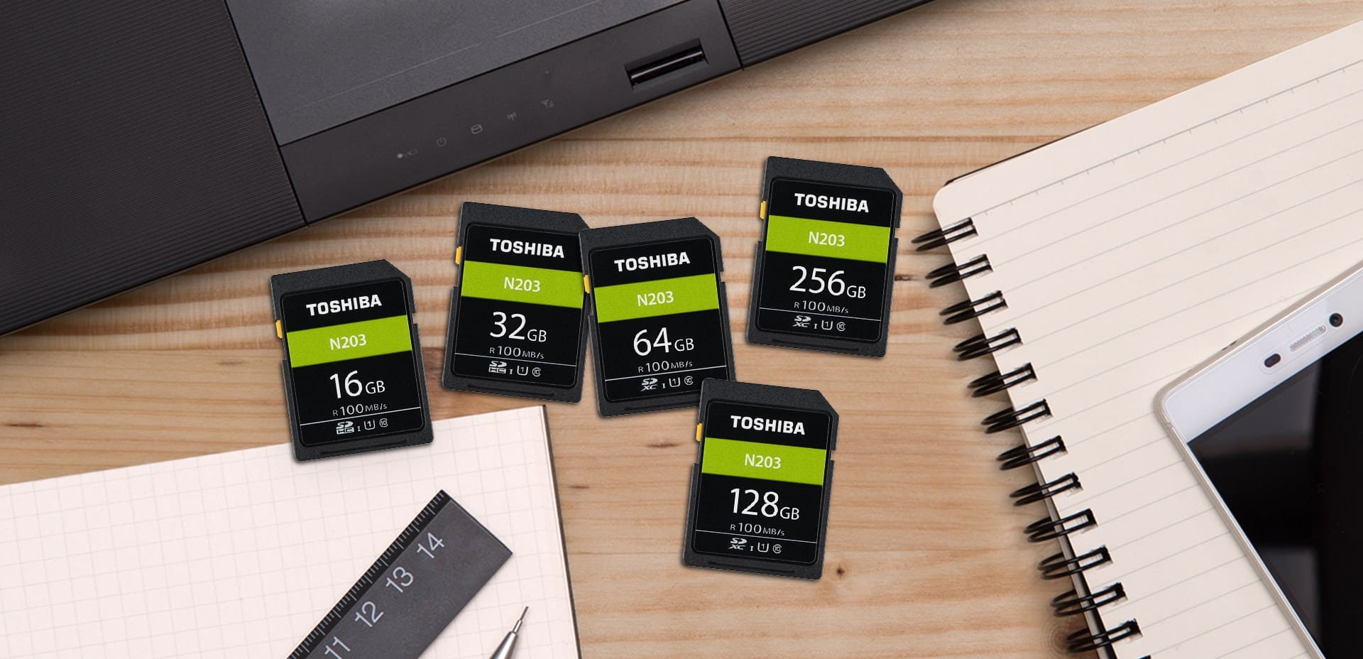 The nho 16GB SDHC N203 UHS 1 C10 100mb s Toshiba