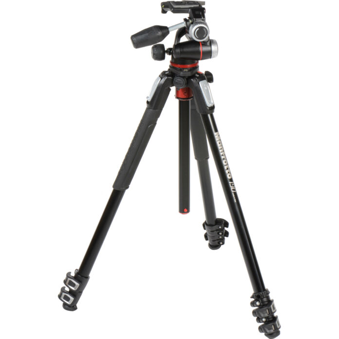 Bộ chân máy ảnh Manfrotto 190 ALU 4-S Kit 3W Head