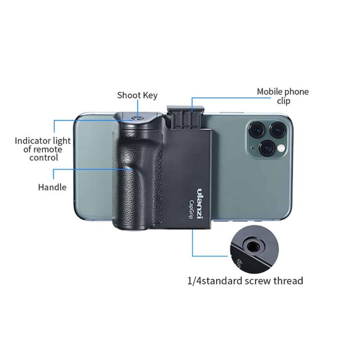 Tay cầm tích hợp chụp ảnh Bluetooth cho điện thoại Ulanzi Capgrip (FUBC1)