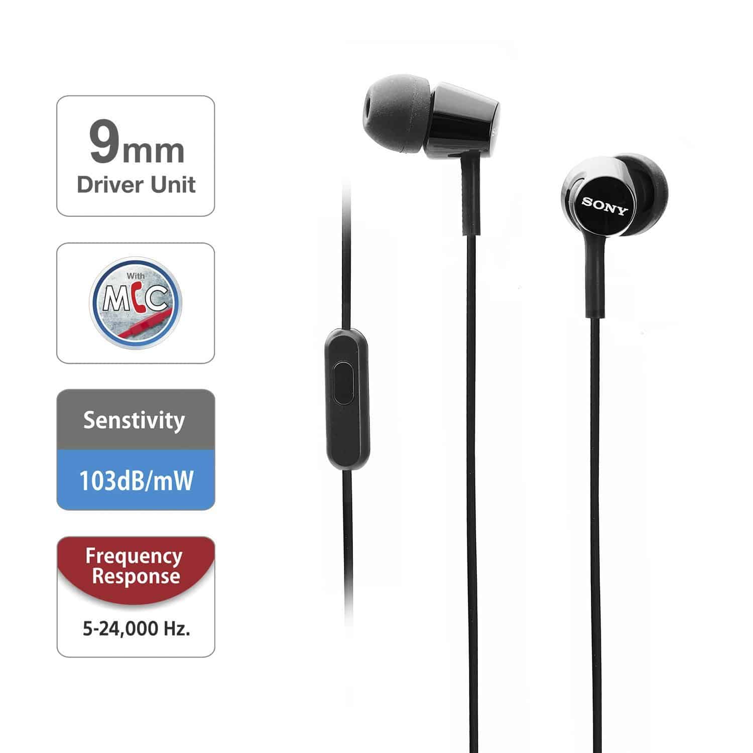 Tai nghe Sony MDR-EX155AP (Black)