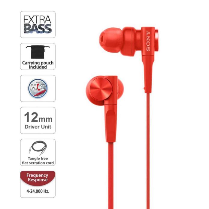 Tai nghe Sony Extra Bass MDR-XB55AP (Red)
