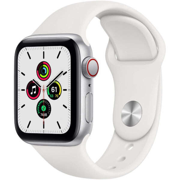 Apple Watch SE 40mm (4G) - Viền nhôm dây cao su (Silver)