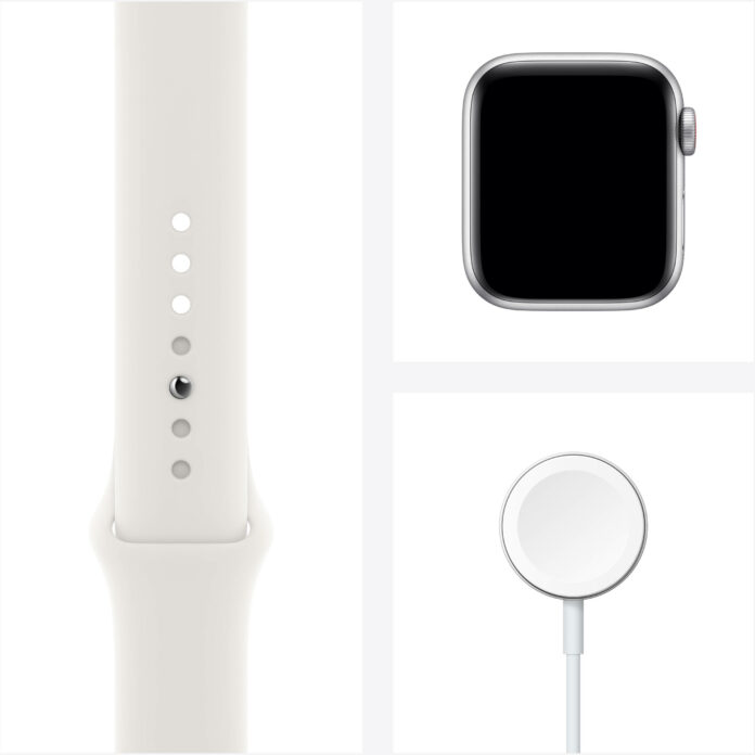 Apple Watch SE 40mm (4G) - Viền nhôm dây cao su (Silver)