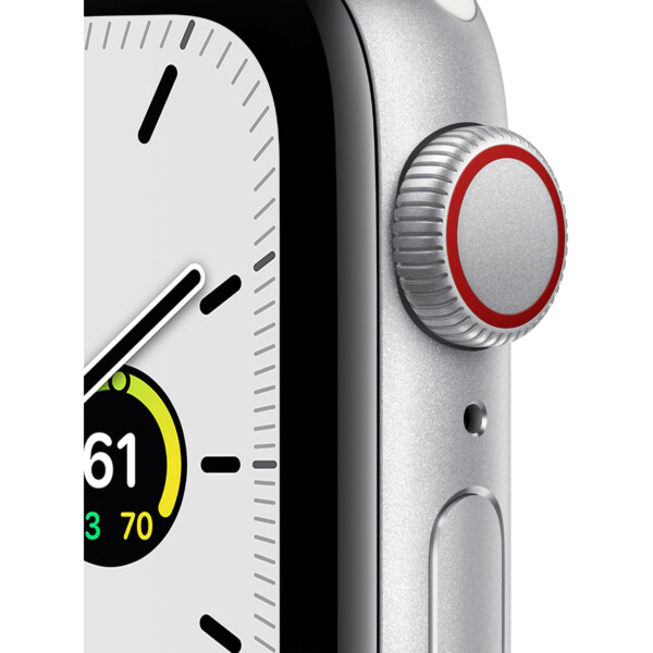 Apple Watch SE 40mm (4G) - Viền nhôm dây cao su (Silver)