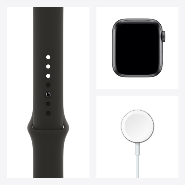 Apple Watch SE 40mm (GPS) - Viền nhôm dây cao su (Black)