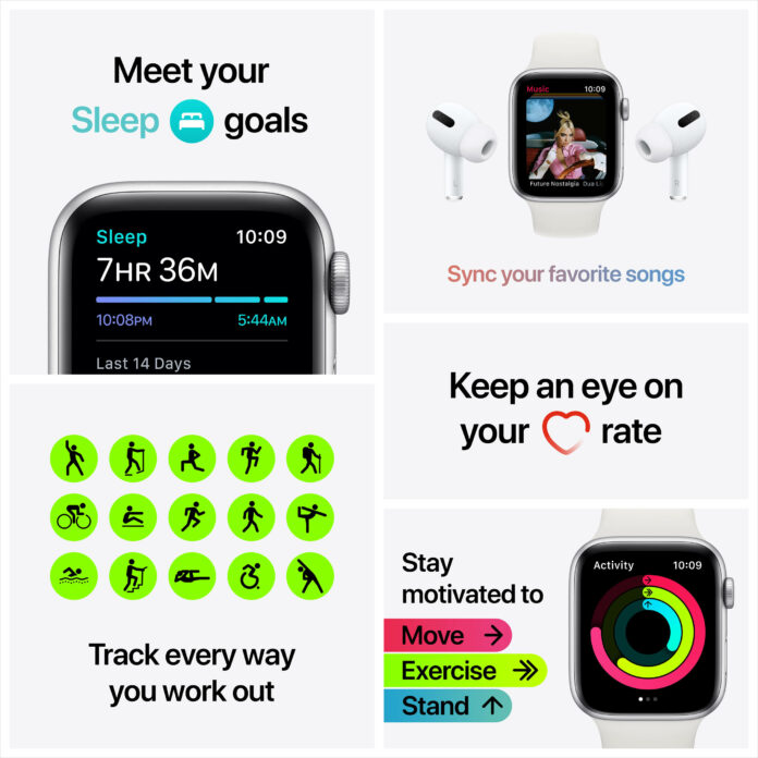 Apple Watch SE 40mm (GPS) - Viền nhôm dây cao su (Black)