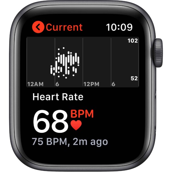 Apple Watch SE 44mm (GPS) - Viền nhôm dây cao su (Black)