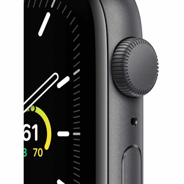 Apple Watch SE 44mm (GPS) - Viền nhôm dây cao su (Black)