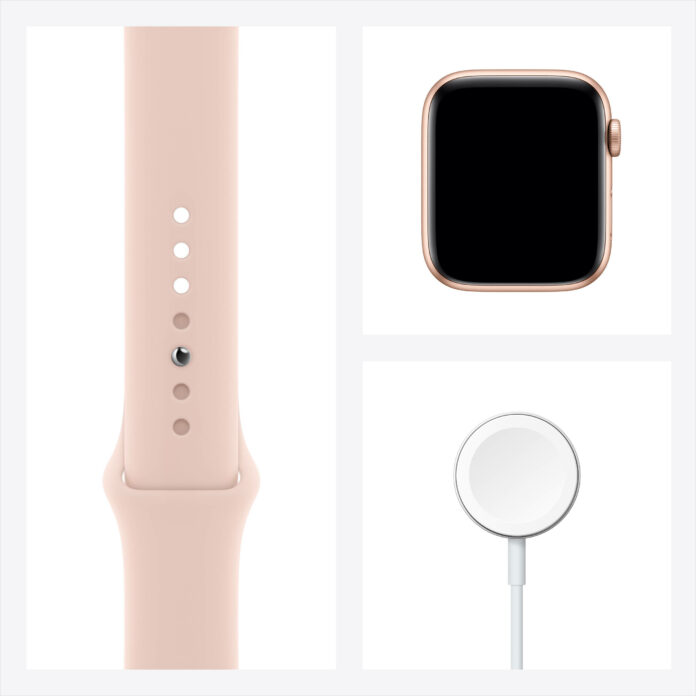 Apple Watch SE 44mm (GPS) - Viền nhôm dây cao su (Gold)