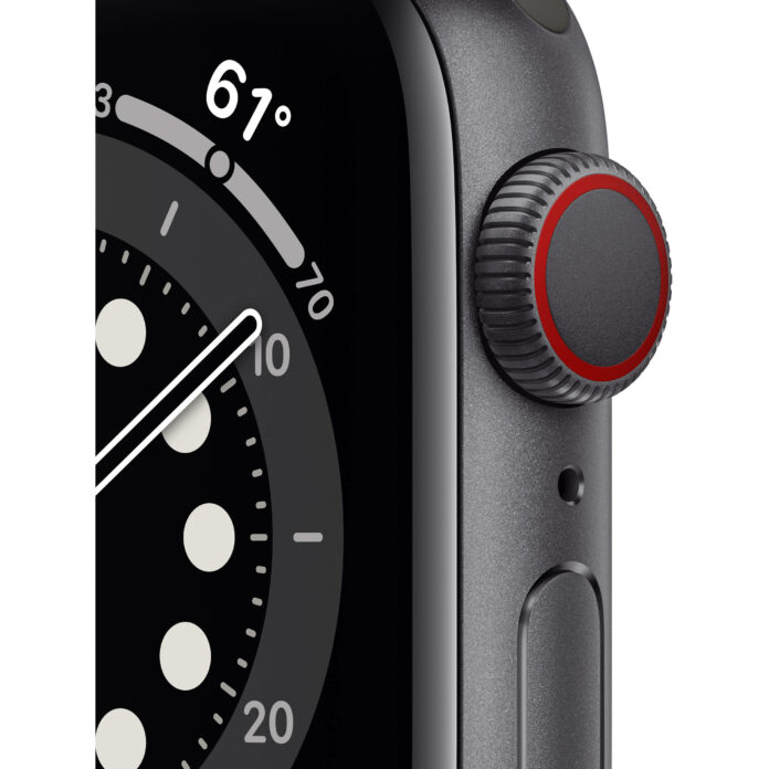 Apple Watch Series 6 40mm (4G) - Viền nhôm dây cao su (Black)