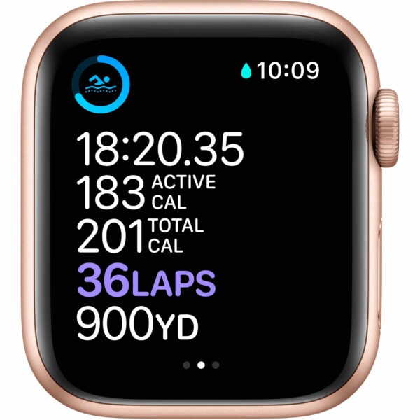 Apple Watch Series 6 40mm (4G) - Viền nhôm dây cao su (Gold)