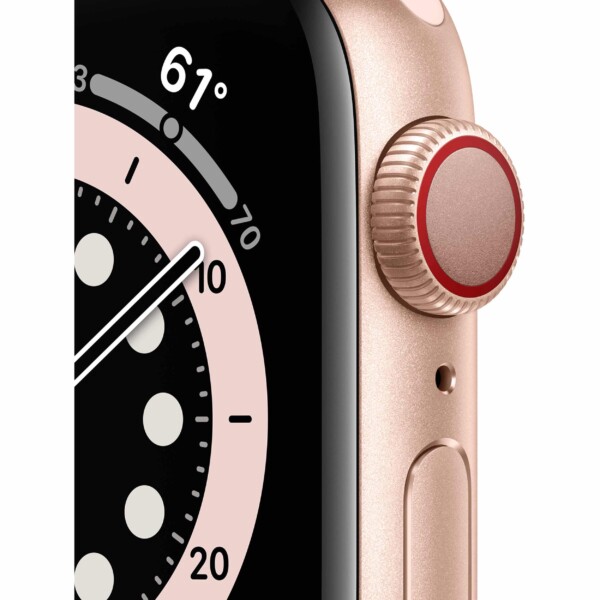 Apple Watch Series 6 40mm (4G) - Viền nhôm dây cao su (Gold)