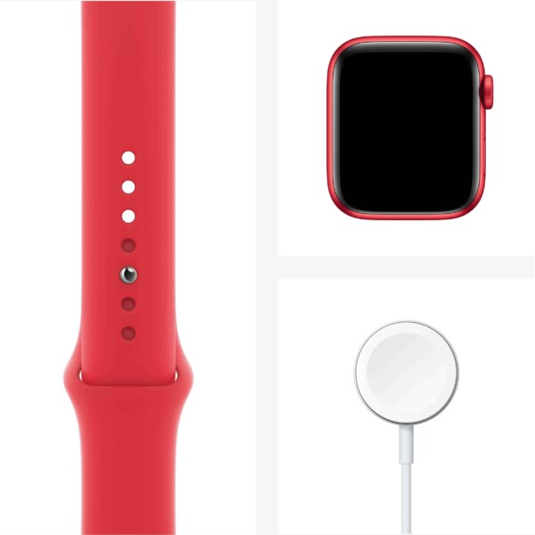 Apple Watch Series 6 40mm (4G) - Viền nhôm dây cao su (Red)
