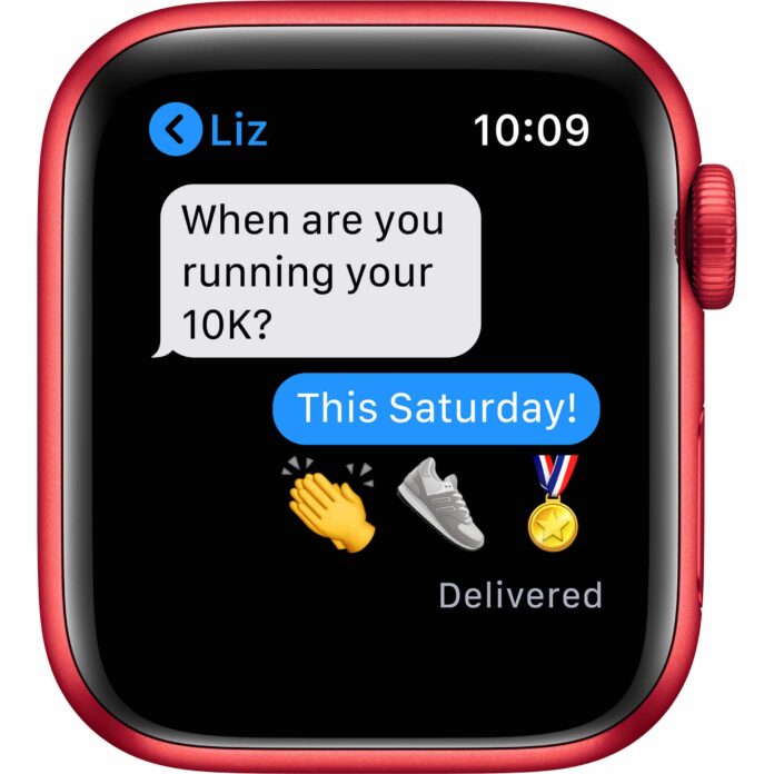 Apple Watch Series 6 40mm (4G) - Viền nhôm dây cao su (Red)