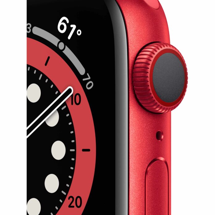 Apple Watch Series 6 40mm (4G) - Viền nhôm dây cao su (Red)