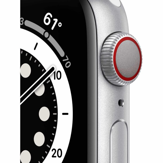 Apple Watch Series 6 40mm (4G) - Viền nhôm dây cao su (White)