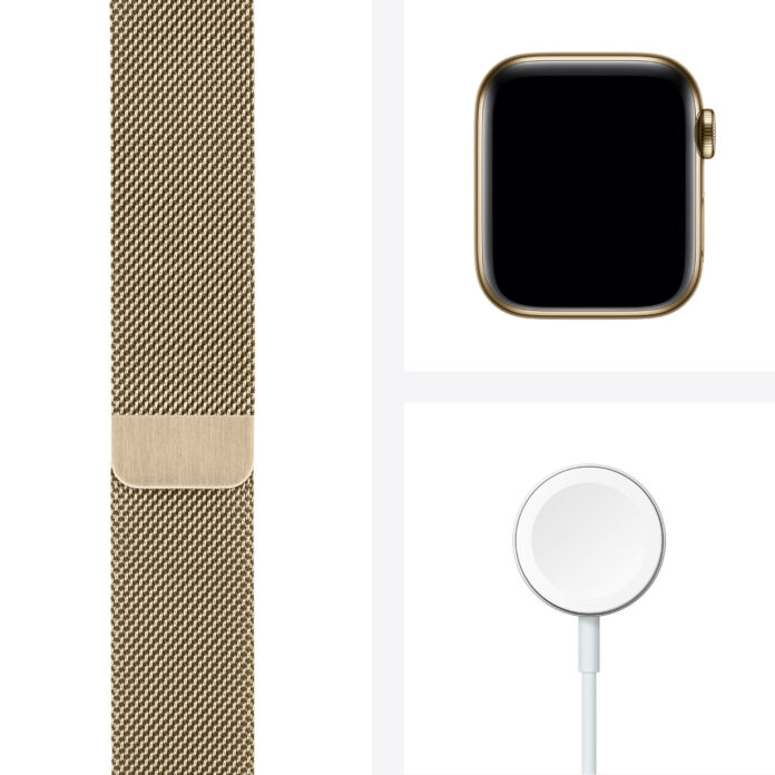 Apple Watch Series 6 40mm (4G) - Viền thép dây thép (Gold)