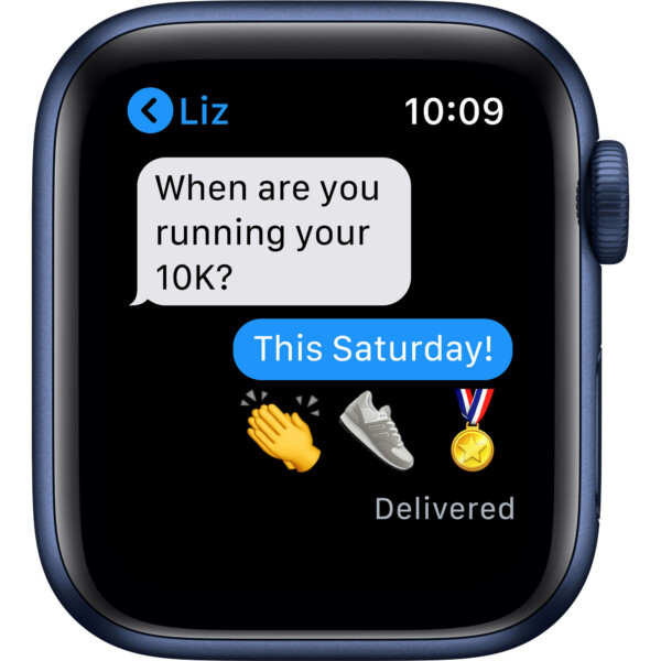 Apple Watch Series 6 40mm (GPS) - Viền nhôm dây cao su (Blue)