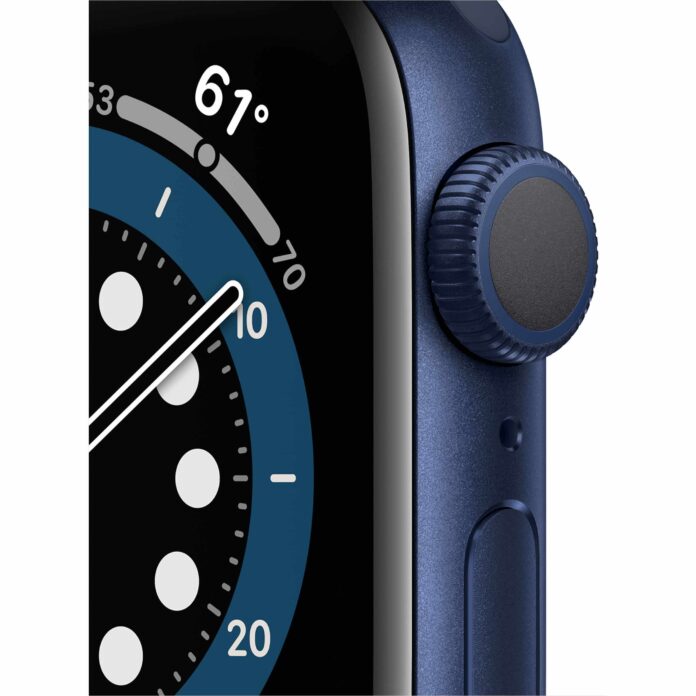 Apple Watch Series 6 40mm (GPS) - Viền nhôm dây cao su (Blue)