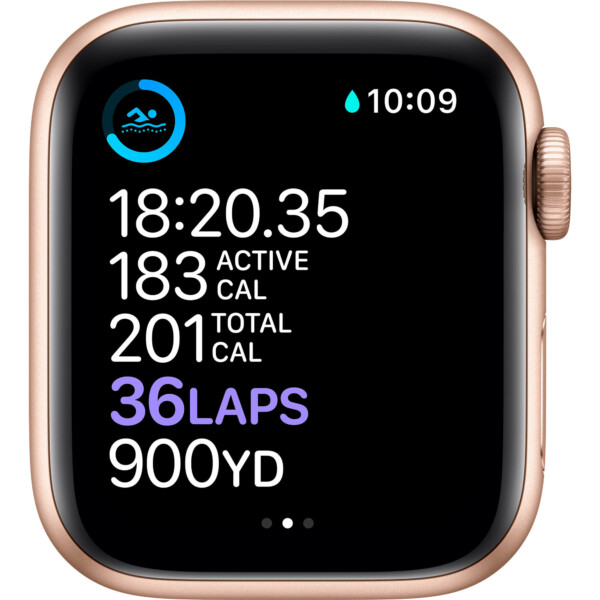 Apple Watch Series 6 40mm (GPS) - Viền nhôm dây cao su (Gold)