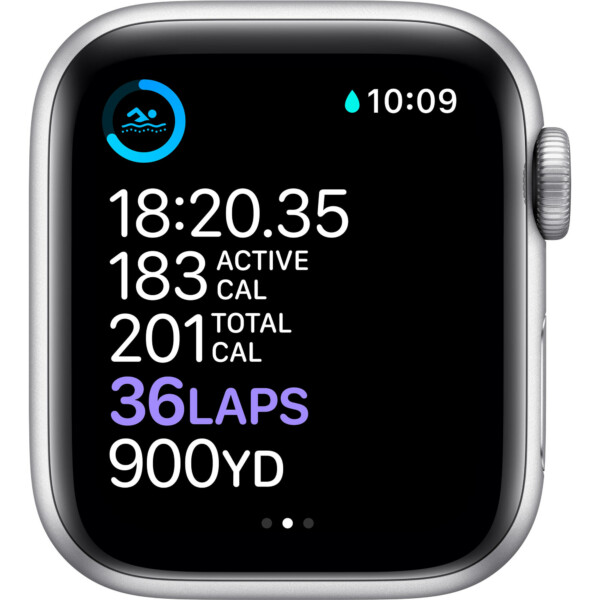 Apple Watch Series 6 40mm (GPS) - Viền nhôm dây cao su (Silver)