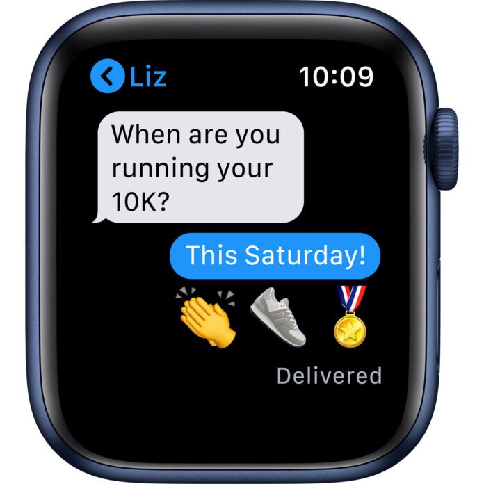 Apple Watch Series 6 44mm (4G) - Viền nhôm dây cao su (Blue)