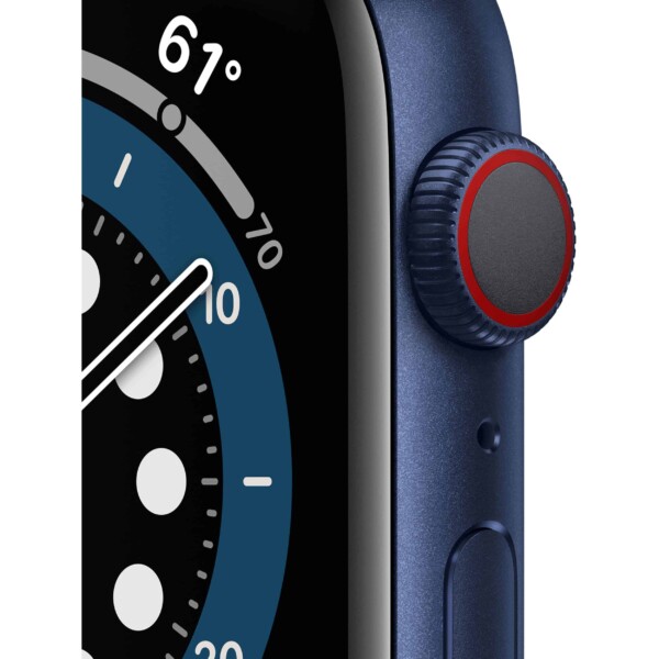 Apple Watch Series 6 44mm (4G) - Viền nhôm dây cao su (Blue)