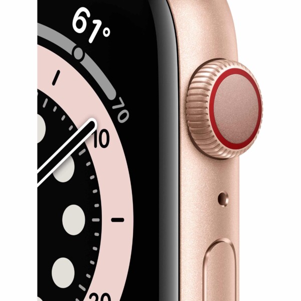 Apple Watch Series 6 44mm (4G) - Viền nhôm dây cao su (Gold)
