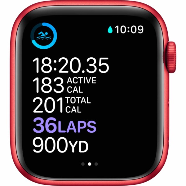 Apple Watch Series 6 44mm (4G) - Viền nhôm dây cao su (Red)