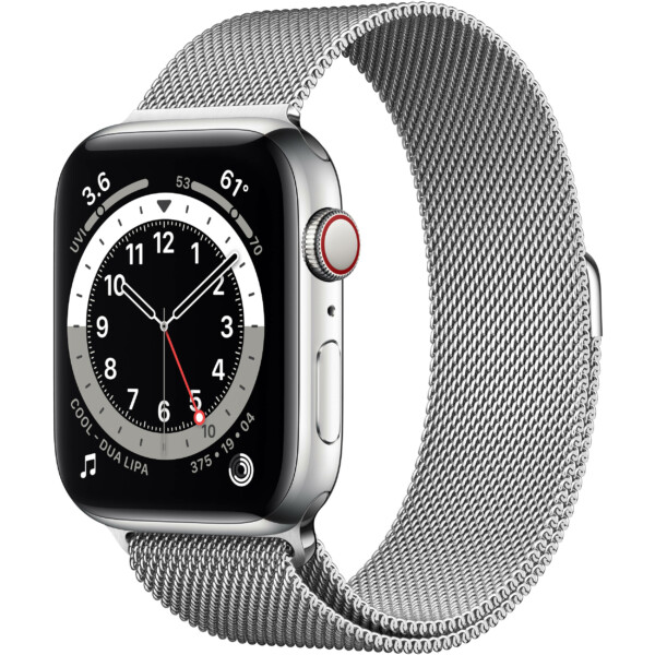 Apple Watch Series 6 44mm (4G) - Viền thép dây thép (Silver)