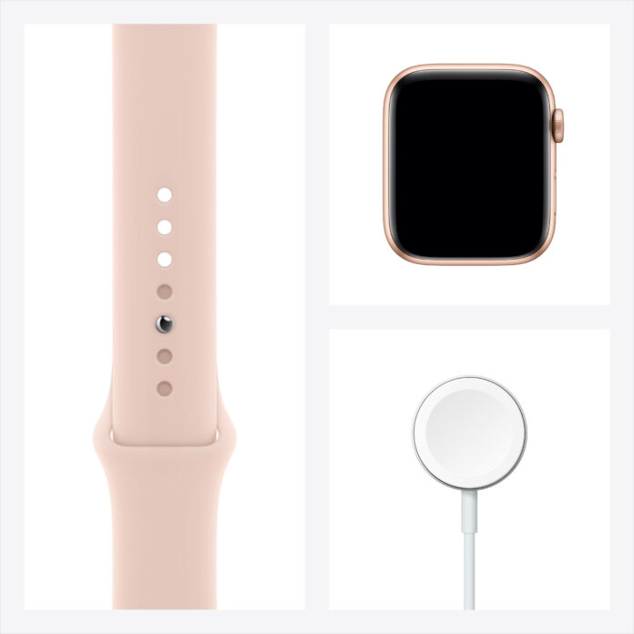 Apple Watch Series 6 44mm (GPS) - Viền nhôm dây cao su (Gold)