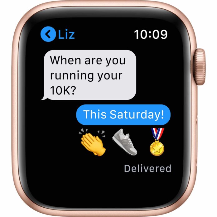 Apple Watch Series 6 44mm (GPS) - Viền nhôm dây cao su (Gold)