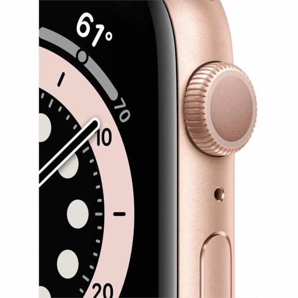 Apple Watch Series 6 44mm (GPS) - Viền nhôm dây cao su (Gold)