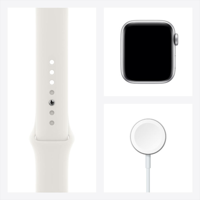 Apple Watch Series 6 44mm (GPS) - Viền nhôm dây cao su (White)