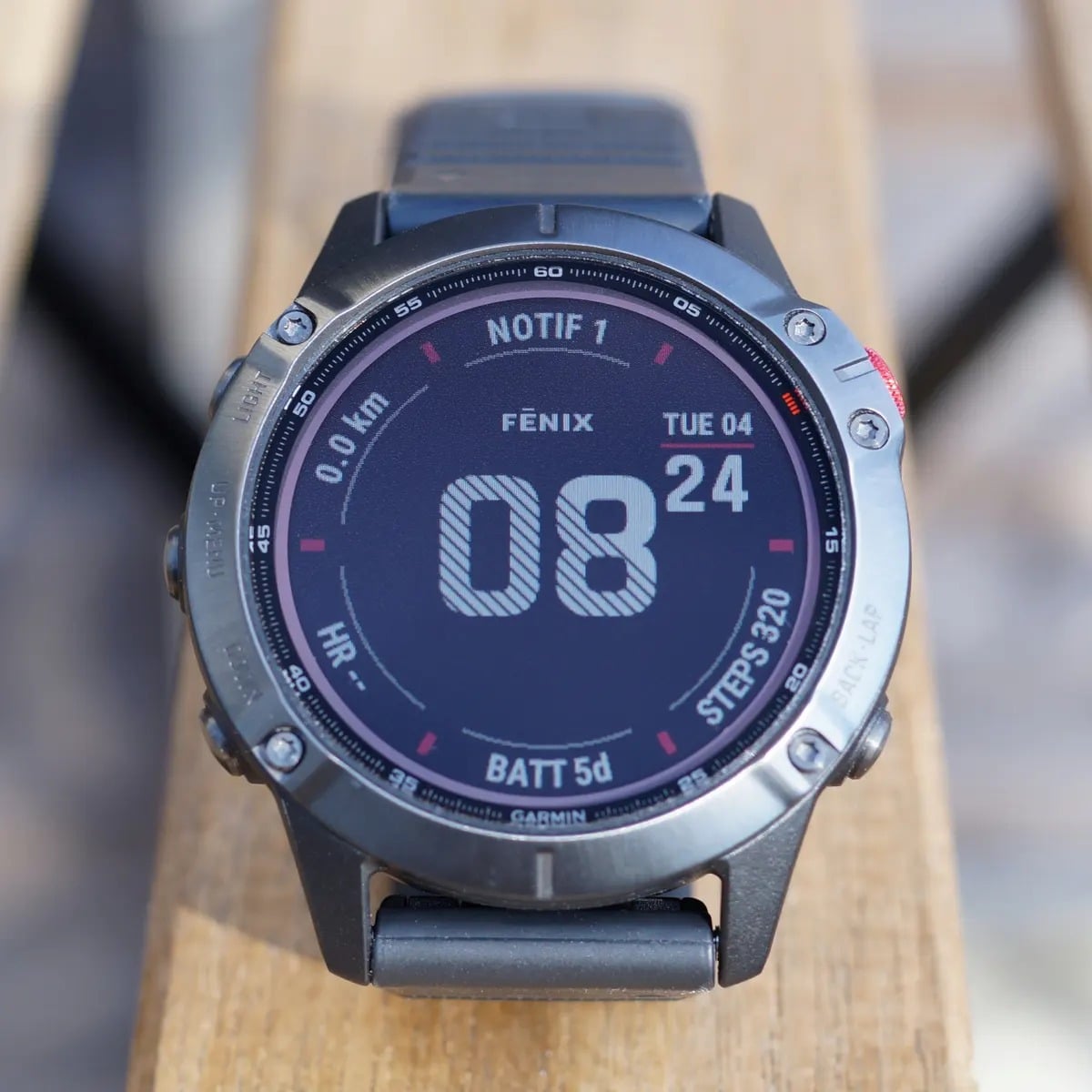 Đồng hồ Garmin fenix 6 (47mm, Solar, Black/Slate Gray Band)