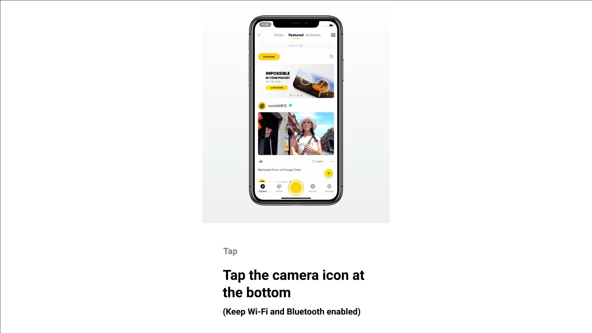 Hướng dẫn kết nối camera 360 độ Insta360 One X2 với smartphone của bạn