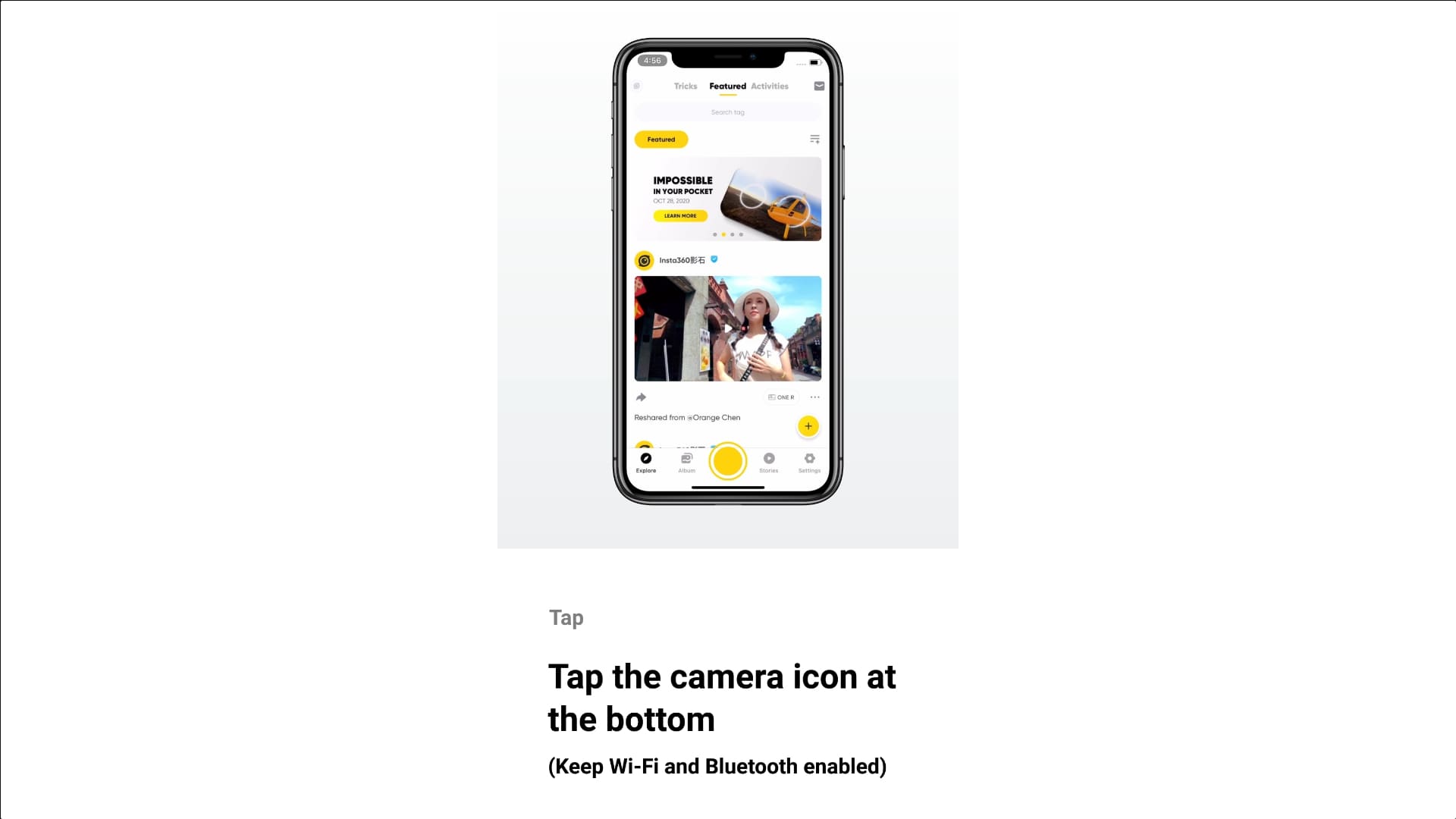 Ket noi toi smartphone Insta360 One X2 4