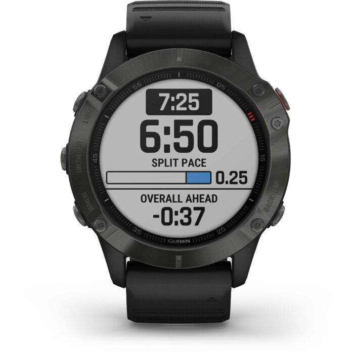 Đồng hồ Garmin fenix 6 (47mm, Sapphire, Carbon Gray DLC/Black Band)