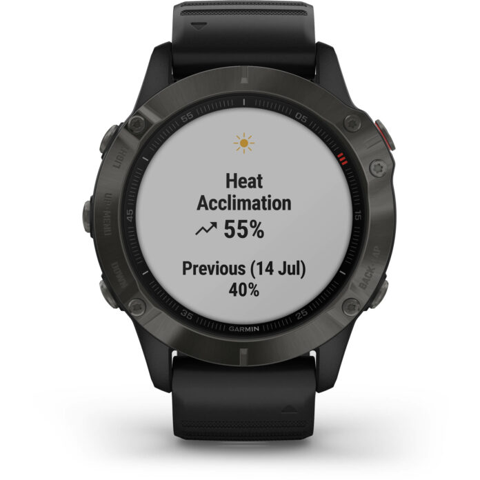 Đồng hồ Garmin fenix 6 (47mm, Sapphire, Carbon Gray DLC/Black Band)