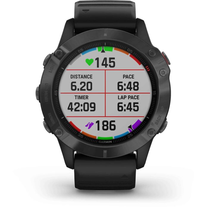Đồng hồ Garmin fenix 6 (47mm, Sapphire, Carbon Gray DLC/Black Band)