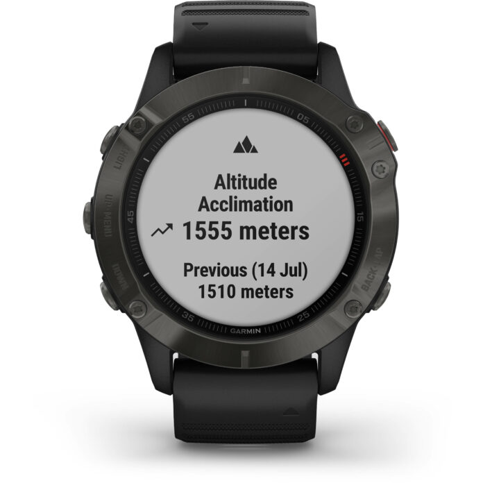 Đồng hồ Garmin fenix 6 (47mm, Sapphire, Carbon Gray DLC/Black Band)