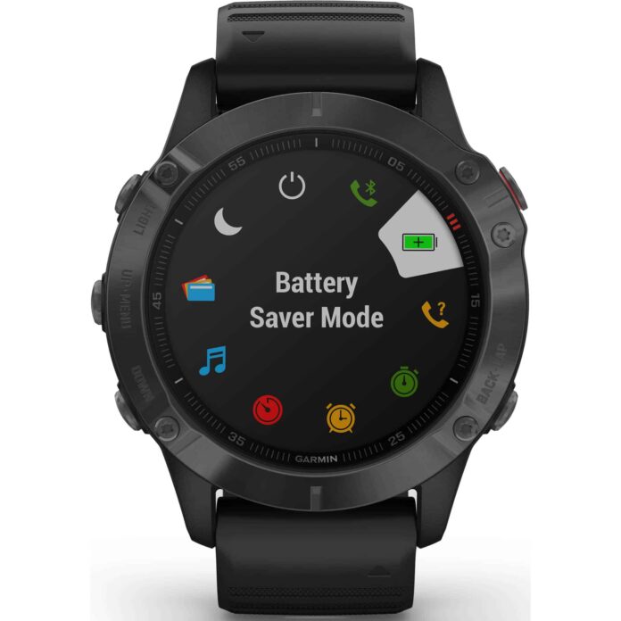 Đồng hồ Garmin fenix 6 (47mm, Sapphire, Carbon Gray DLC/Black Band)