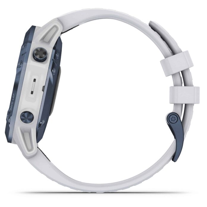 Đồng hồ Garmin fenix 6 (47mm, Solar, Mineral Blue Titanium/Whitestone Band)