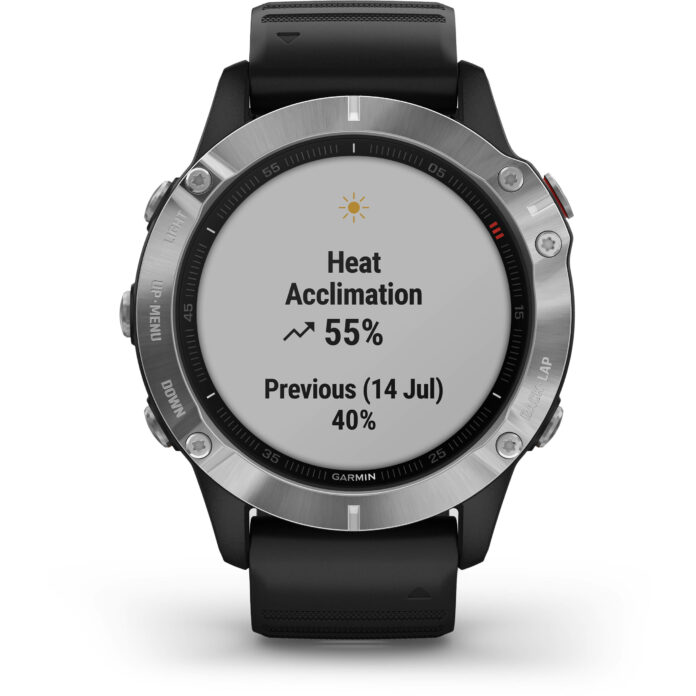 Đồng hồ Garmin fenix 6 (47mm, Silver/Black Band)