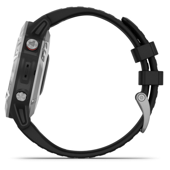 Đồng hồ Garmin fenix 6 (47mm, Silver/Black Band)