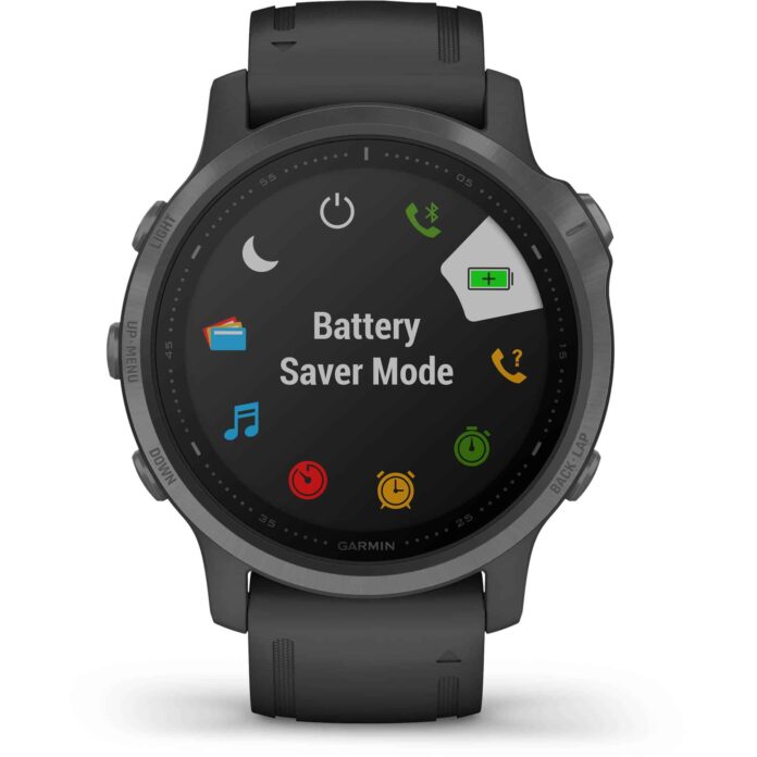 Đồng hồ Garmin fenix 6S (42mm, Sapphire, Carbon Gray DLC/Black Band)
