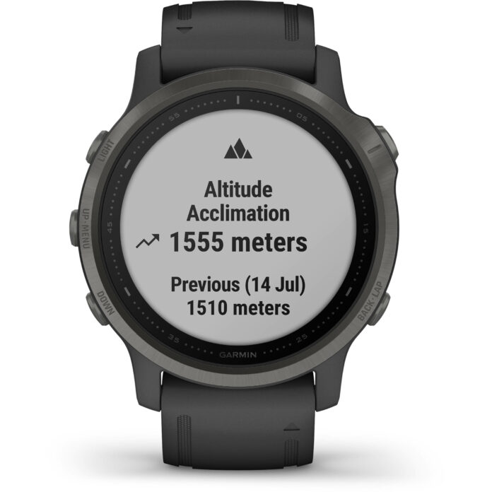 Đồng hồ Garmin fenix 6S (42mm, Sapphire, Carbon Gray DLC/Black Band)