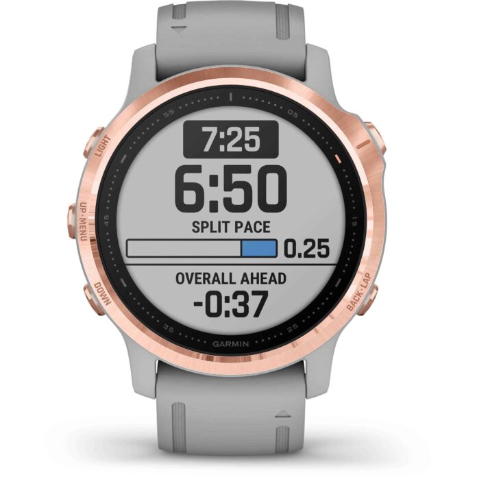 Đồng hồ Garmin fenix 6S (42mm, Sapphire, Rose Gold/Powder Gray Band)